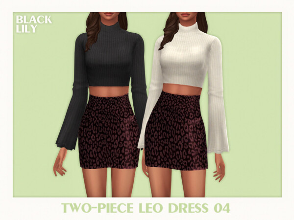 Two Piece Leo Dress 04 by Black Lily from TSR