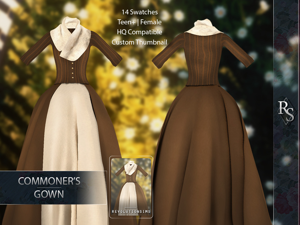 Revolution sims. Simple Gown.