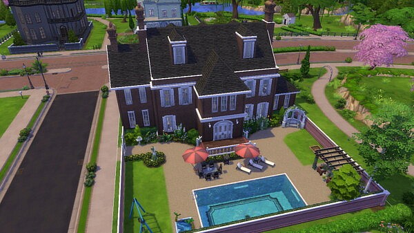 British Family Manor (no cc) by Dixie Nourmous from Mod The Sims