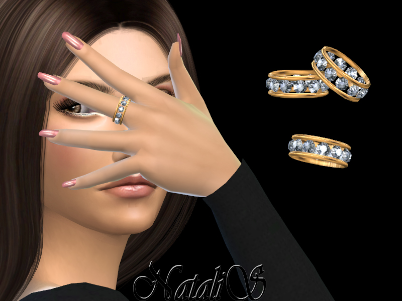 Sims 4 Earthy Rings 12 gems eternity ring by NataliS from TSR • Sims 4 Downloads