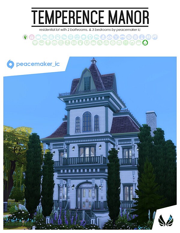 Paranormal Promenade Villas from Simsational designs