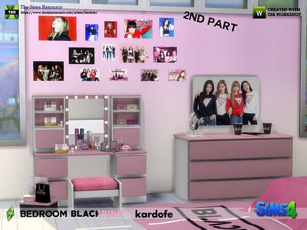 Bedroom Black Pink Part. 2 by kardofe from TSR