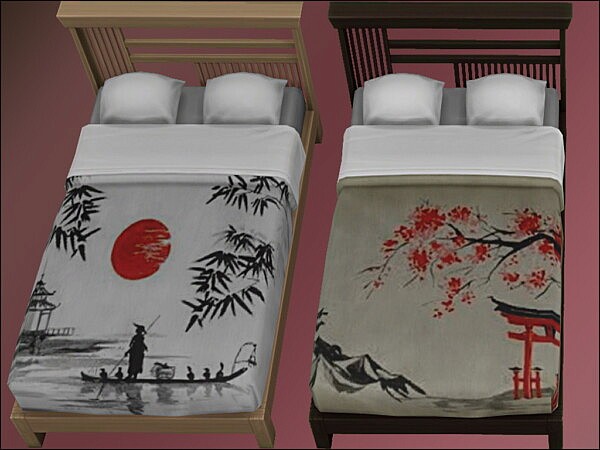 Tatami Japanese Double Bed by oumamea from Mod The Sims