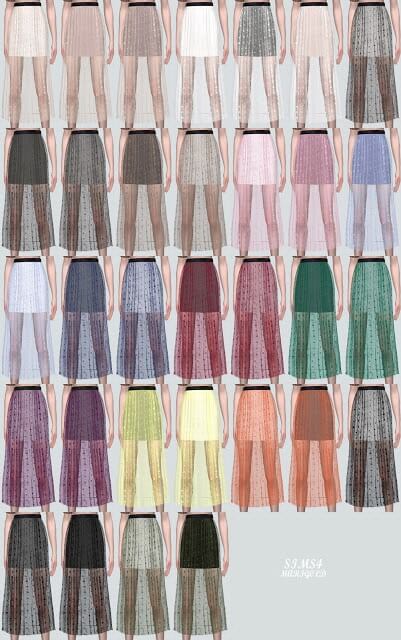 ST 3 Accordion Long Skirt from SIMS4 Marigold