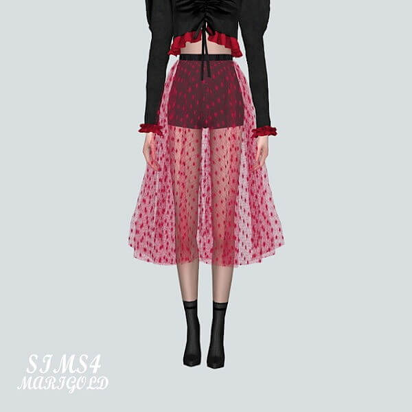 J5 Dot Sha Skirt V2 from SIMS4 Marigold