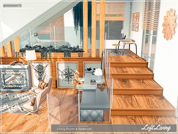 Loft Living Room and Bedroom by Moniamay72 from TSR