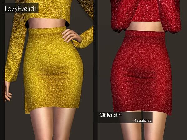 Glitter dress, top and skirt from Lazyeyelids
