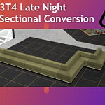 3T4 Late Night Sectionals Converted sims 4 cc
