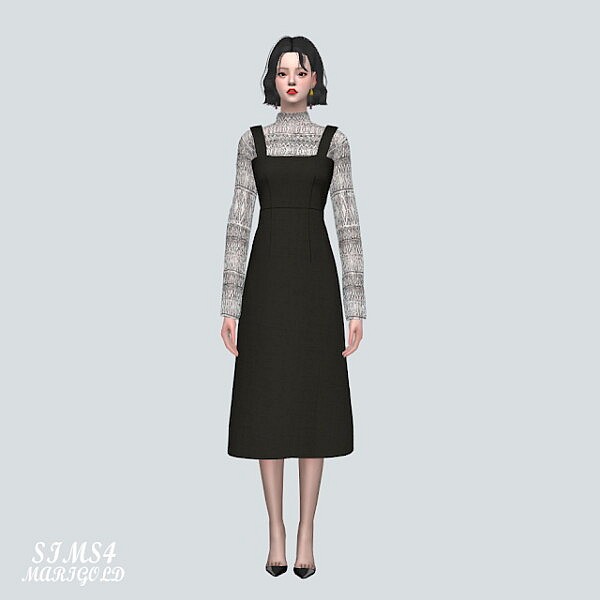 CB Lace Blouse Long Dress from SIMS4 Marigold