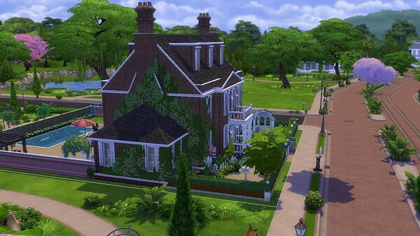 British Family Manor (no cc) by Dixie Nourmous from Mod The Sims