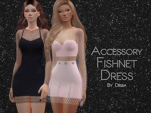 Accessory Fishnet Dress Sims 4 CC