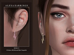 Alexa Earrings Sims 4 CC