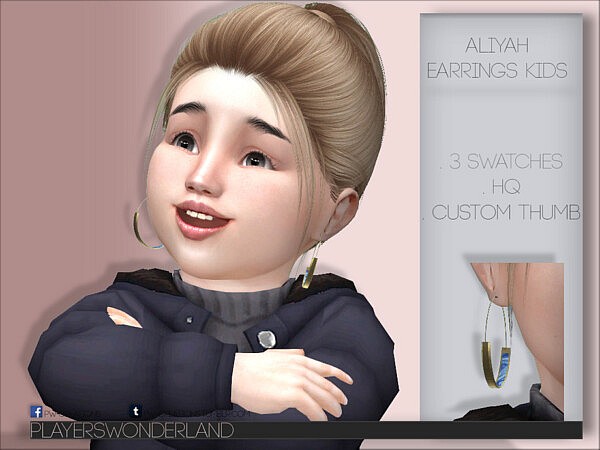 Aliyah Earrings Toddlers Sims 4 CC