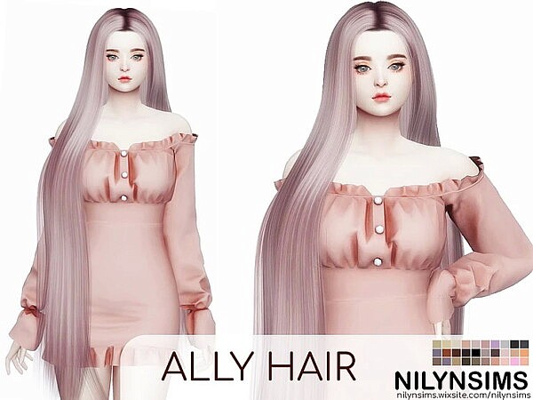 Ally Hair from Nilyn Sims 4