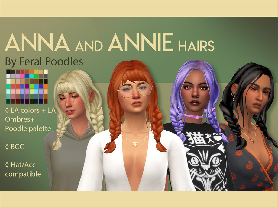 Anna Hair By Feralpoodles From Tsr • Sims 4 Downloads