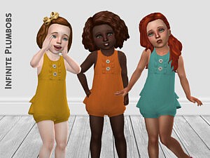 Autumnal Romper for Toddlers Sims 4 CC