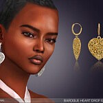 Baroque Heart Drop Earrings by feyona