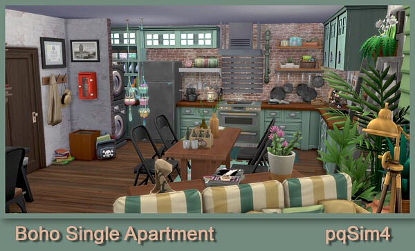 Boho single apartment