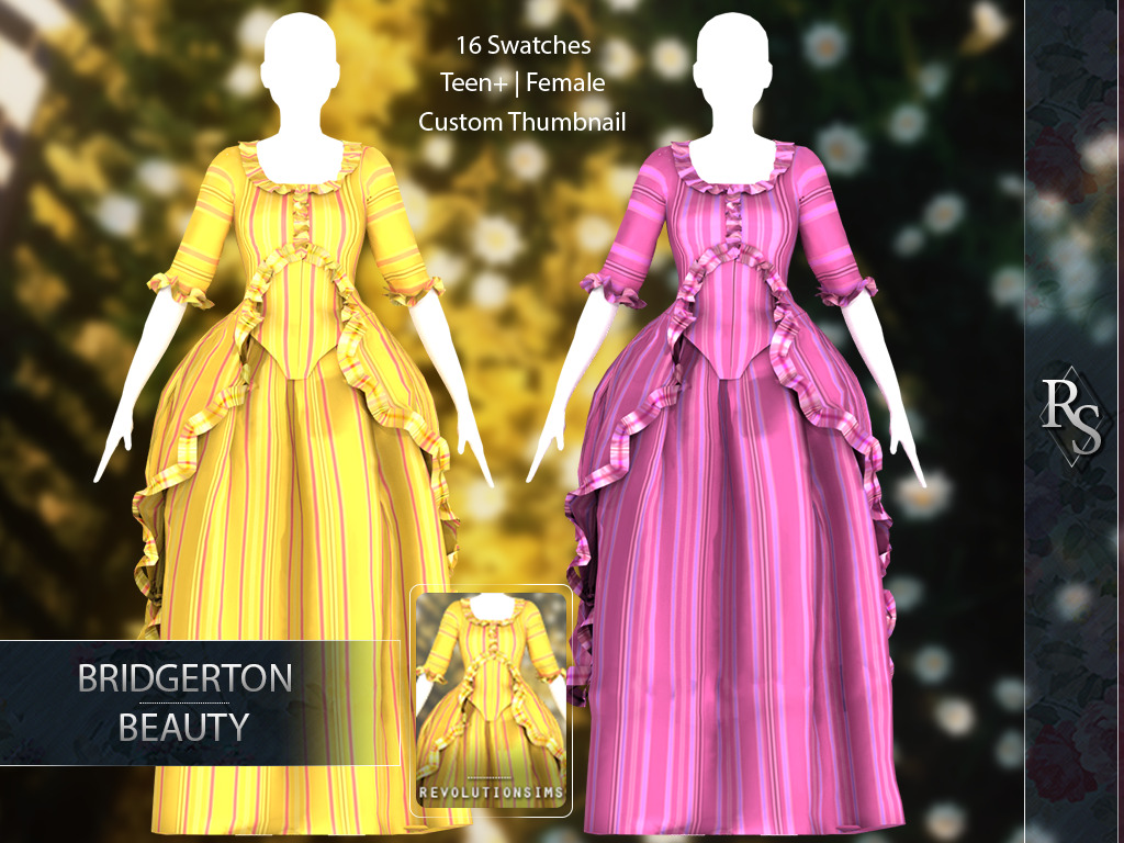 Bridgerton Dress from Revolution Sims • Sims 4 Downloads