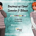 Business As Usual Sweater and Blouse