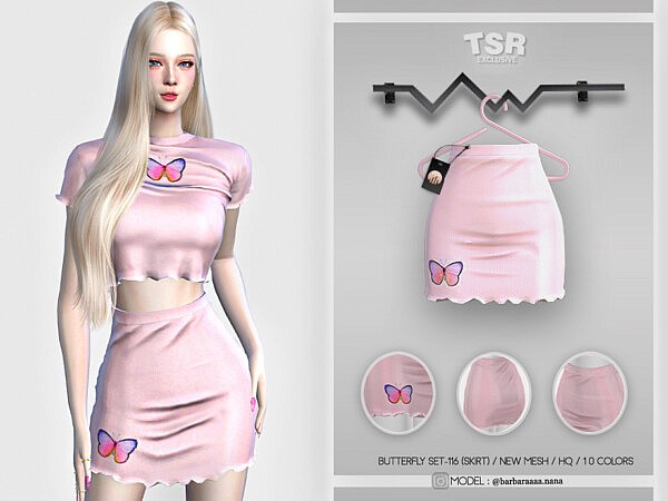 Butterfly Set 116 Skirt by busra tr from TSR