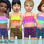 Butterfly Swimsuit for toddlers Sims 4 CC