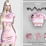 Butterfly Top Sims 4 CC