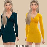 Cable Knit Dress Sims 4 CC