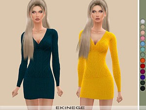 Cable Knit Dress Sims 4 CC