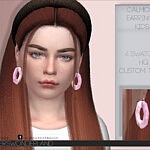 Calmone Earrings Kids Sims 4 CC