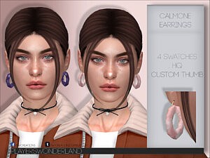 Calmone Earrings Sims 4 CC