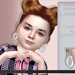 Calmone Earrings for toddlers sims 4 cc