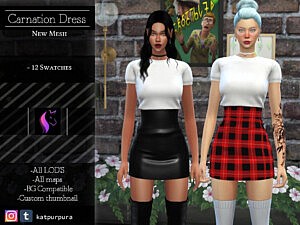 Carnation Dress sims 4 cc
