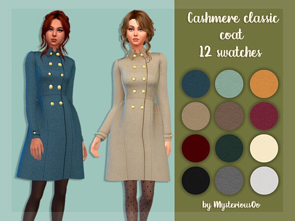 Cashmere classic coat by MysteriousOo from TSR