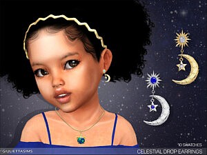 Celestial Drop Earrings For Toddlers