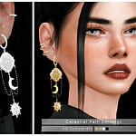 Celestial Path Earrings sims 4 cc