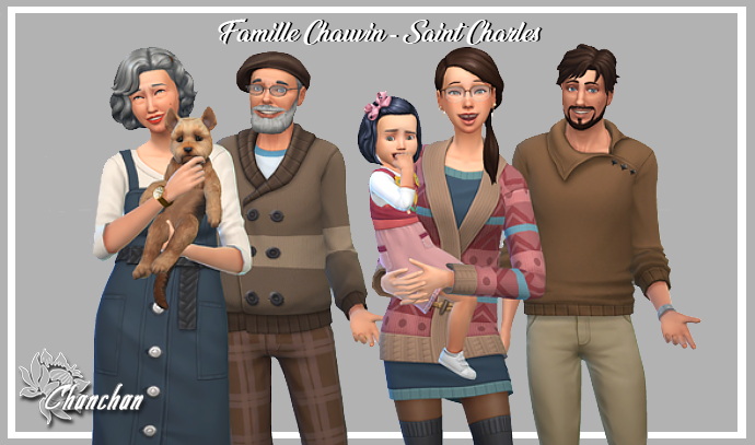 Chauvin-Saint Charles Family from Sims Artists