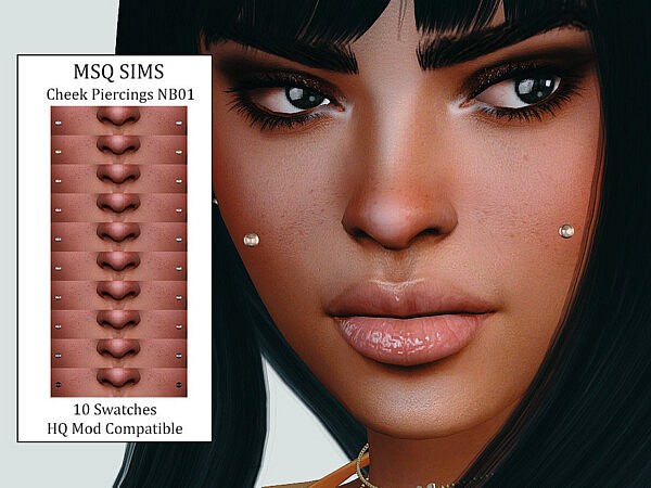Cheek Piercings NB01 by MSQSIMS from TSR