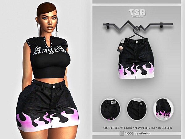 Clothes Set 115 Skirt by busra tr from TSR