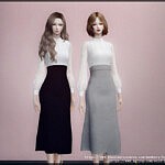 Clothing Long Dress Sims 4 CC
