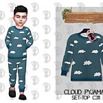 Cloud Pyjamas Set Top Toddlers Boys Sims 4 CC