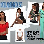 Collared Blouse Sims 4 CC