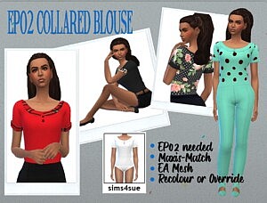 Collared Blouse Sims 4 CC
