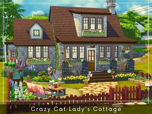 Crazy Cat Lady s Cottage sims 4 cc