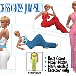 Criss Cross Jumpsuit sims 4 cc