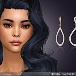 Crystal Teardrop Earrings by feyona