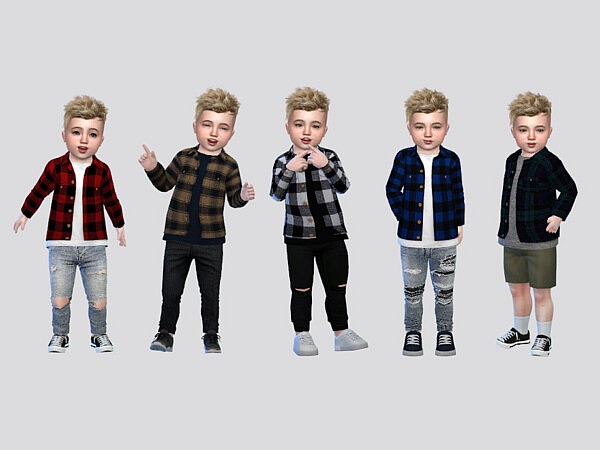 Curtis Plaid Shirt T by McLayneSims from TSR