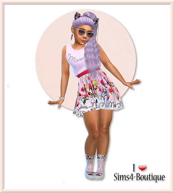 Designer Set for Child Girls from Sims4 boutique