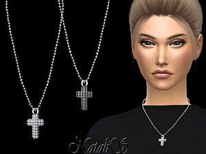 Diamond pave cross pendant sims 4 cc