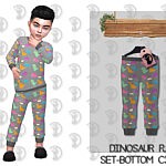 Dinosaur Pajama Bottom For Toddlers Sims 4 CC